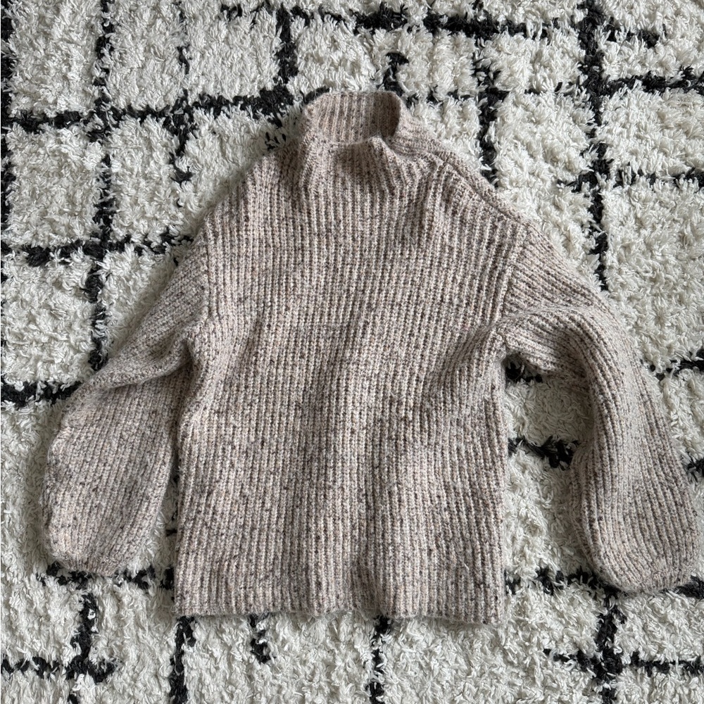 Falls Creek Women's Beige Turtleneck Sweater